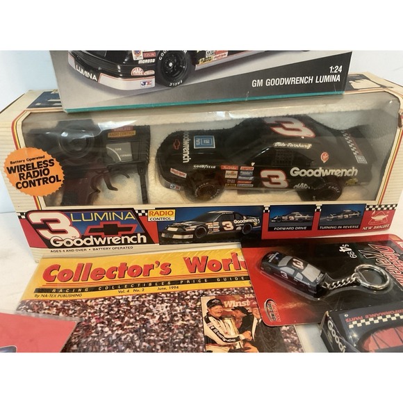 Dale Earnhardt NASCAR Lot Monogram Model Kit New Bright RC Car Keychain Magazine - Picture 3 of 4